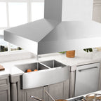 ZLINE 36 in Island Range Hood Stainless Steel Convertible Ducted/Ductless 4-Speed Fan (KL3i-36)