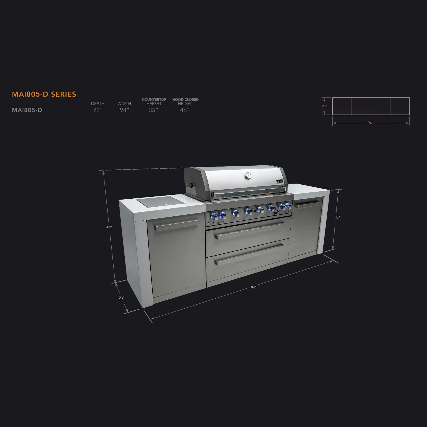 Mont Alpi 805 Deluxe Island Grill, MAi805-D