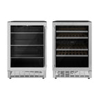 ZLINE Appliance Package - 24" Wine Cooler and 24" Beverage Fridge, 2KP-RBV-RWV