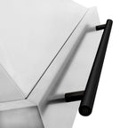 ZLINE 30 in Wall Mount Range Hood 400 CFM Satin Stainless Steel Matte Black Handle (8654SNZ-30-MB)