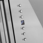 ZLINE 30 in. Wall Mount Range Hood Stainless Steel White Matte Shell Matte Black Handle (8654STZ-WM30-MB)