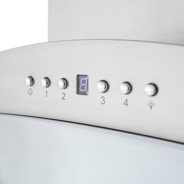ZLINE 30 in. Wall Mount Range Hood Ducted Stainless Steel CrownSound Bluetooth Speakers (KNCRN-BT-30)