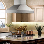ZLINE 36 in Island Range Hood Stainless Steel 4-Speed 700 CFM (597i-36)