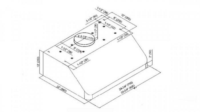 ZLINE 48 in. Under Cabinet Range Hood Stainless Steel 400 CFM 4-Speed LED Lighting (623-48)