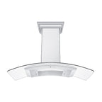 ZLINE 48 in Wall Mount Range Hood Ducted Stainless Steel CrownSound Bluetooth Speakers (KN4CRN-BT-48)