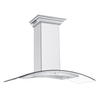 ZLINE 48 in Wall Mount Range Hood Ducted Stainless Steel CrownSound Bluetooth Speakers (KN4CRN-BT-48)