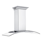 ZLINE 48 in Wall Mount Range Hood Ducted Stainless Steel CrownSound Bluetooth Speakers (KN4CRN-BT-48)