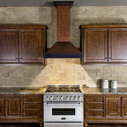 ZLINE 48 in. Wall Mount Range Hood – Hand-Hammered Copper Finish, 4-Speed Ventilation (655-HBXXX-48)