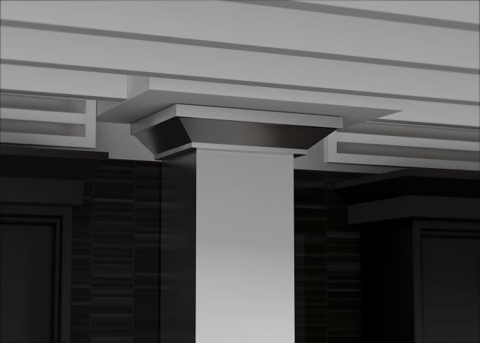 ZLINE 48 in. Wall Mount Range Hood Stainless Steel Crown Molding Ducted Ventilation (667CRN-48)