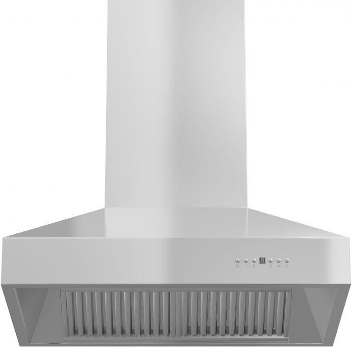 ZLINE 48 in. Wall Mount Range Hood Stainless Steel Crown Molding Ducted Ventilation (667CRN-48)