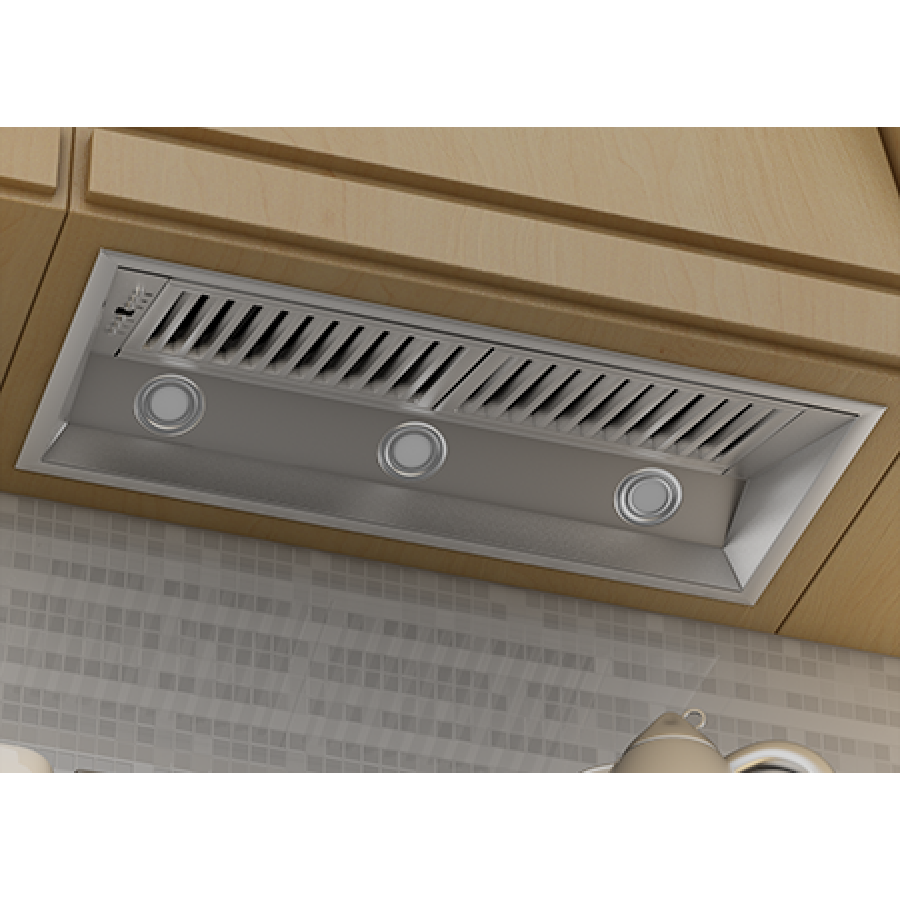 ZLINE 34 Inch Range Hood Insert Wall Mount Stainless Steel 700 CFM LED Lighting Baffle Filters (698-34)