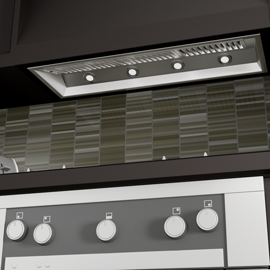 ZLINE 46 in. Range Hood Insert Outdoor 21 in. Depth 700 CFM Stainless Steel (721-304-46)
