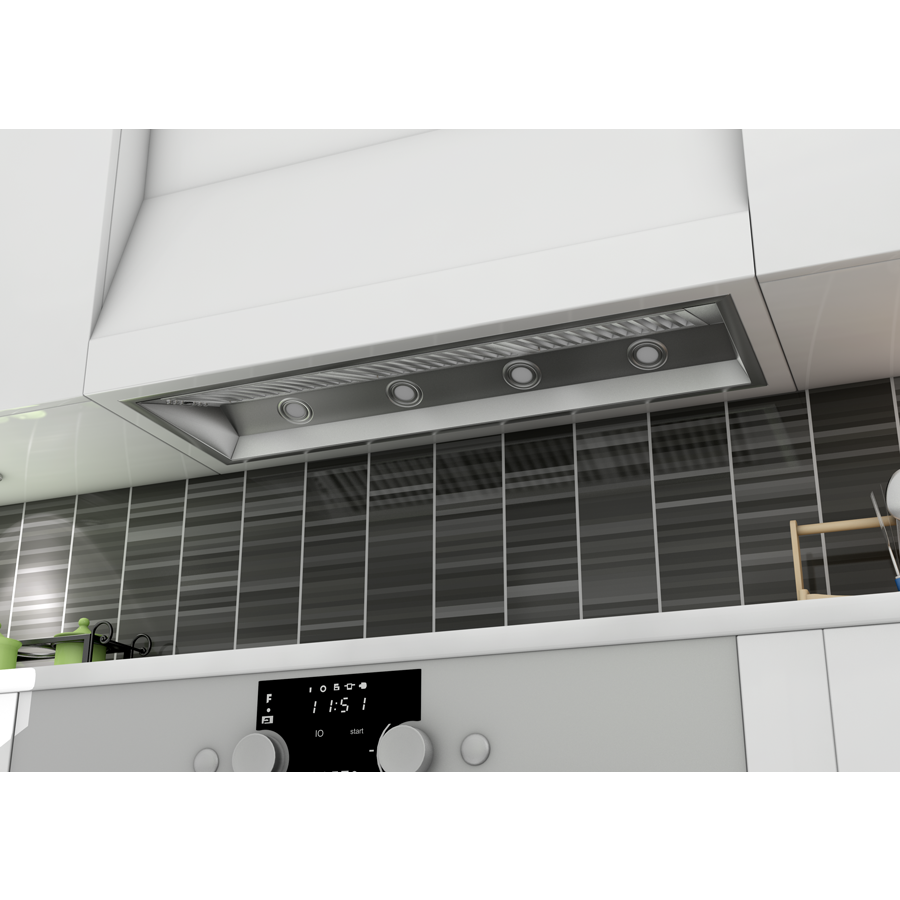 ZLINE 46 in. Range Hood Insert Outdoor 18 in. Depth Stainless Steel 304 Grade (698-304-46)