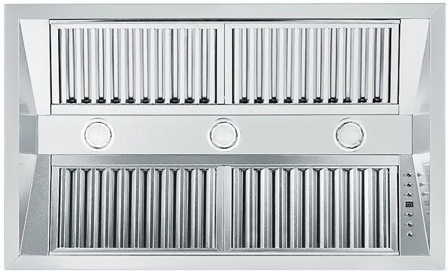 ZLINE 28 in Island Mount Range Hood Insert 21 in Depth Stainless Steel 4-Speed 700 CFM (721i-28)