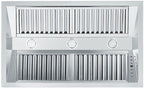 ZLINE 34" Range Hood Insert – Island Mount, 21" Depth, Stainless Steel, 4-Speed Fan, 700 CFM (721i-34)