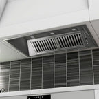 ZLINE 34" Range Hood Insert – Island Mount, 21" Depth, Stainless Steel, 4-Speed Fan, 700 CFM (721i-34)