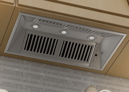 ZLINE 46 in. Island Mount Range Hood Insert, 24 in. Depth, Stainless Steel, 824i-46