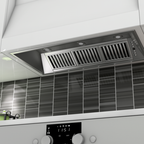 ZLINE 46 in. Island Mount Range Hood Insert, 24 in. Depth, Stainless Steel, 824i-46