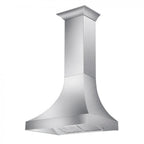 ZLINE 36 Inch Wall Mount Range Hood Satin Stainless Steel Designer Series Ducted (8632S-36)