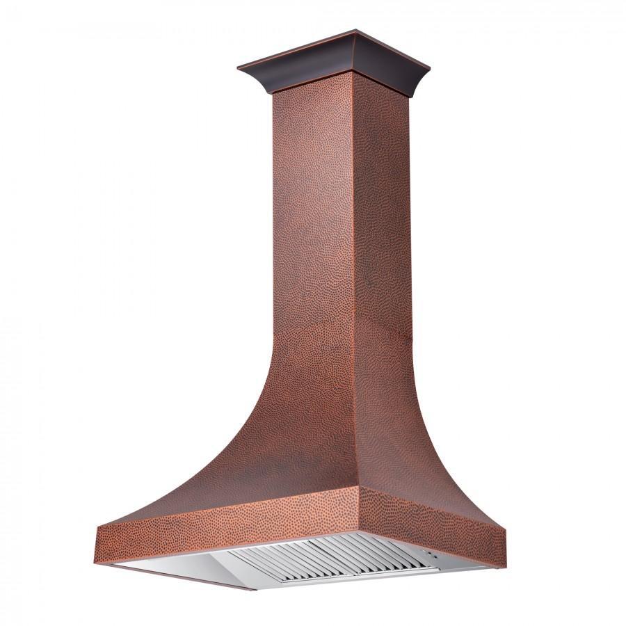 ZLINE 30 in. Wall Range Hood Designer Series Hand-Hammered Copper Finish 4-Speed Ventilation 500 CFM (8632H-30)