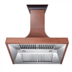 ZLINE 36 in. Wall Mount Range Hood Hand-Hammered Copper Finish Designer Series 8632H-36