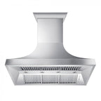 ZLINE 48 in Wall Mount Range Hood Satin Stainless Steel Ducted Designer Series 8632S (8632S-48)