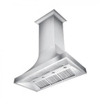 ZLINE 48 in Wall Mount Range Hood Satin Stainless Steel Ducted Designer Series 8632S (8632S-48)