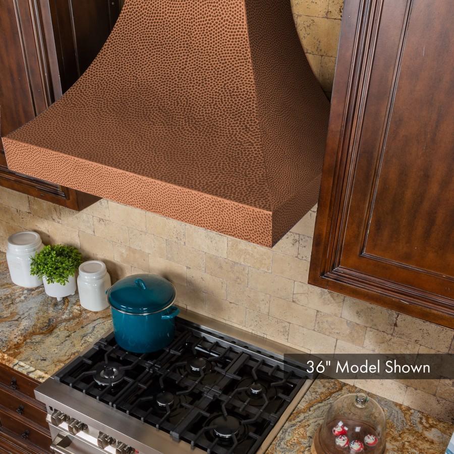 ZLINE 30 in. Wall Range Hood Designer Series Hand-Hammered Copper Finish 4-Speed Ventilation 500 CFM (8632H-30)