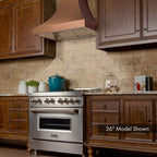 ZLINE 30 in. Wall Range Hood Designer Series Hand-Hammered Copper Finish 4-Speed Ventilation 500 CFM (8632H-30)