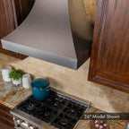 ZLINE 48 in Wall Mount Range Hood Satin Stainless Steel Ducted Designer Series 8632S (8632S-48)