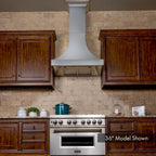 ZLINE 36 Inch Wall Mount Range Hood Satin Stainless Steel Designer Series Ducted (8632S-36)