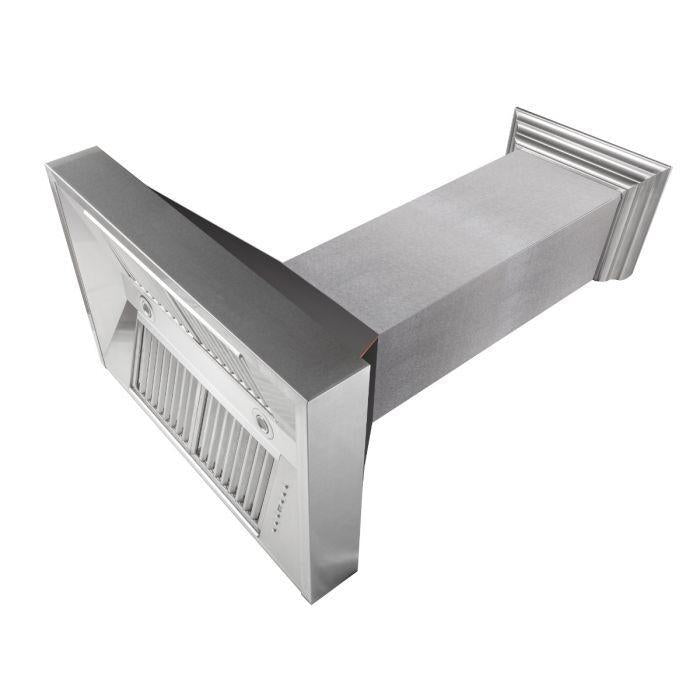 ZLINE 36 in Wall Mount Range Hood Ducted Satin Stainless Steel Oil-Rubbed Bronze Shell 700 CFM (8654ORB-36)