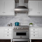 ZLINE 36 in Wall Mount Range Hood Ducted Satin Stainless Steel Oil-Rubbed Bronze Shell 700 CFM (8654ORB-36)