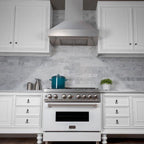 ZLINE 30 in. Wall Mount Range Hood Satin Stainless Steel Finish 4-Speed Fan (8654SN-30)