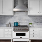 ZLINE 30 in. Wall Mount Range Hood Satin Stainless Steel Finish 4-Speed Fan (8654SN-30)