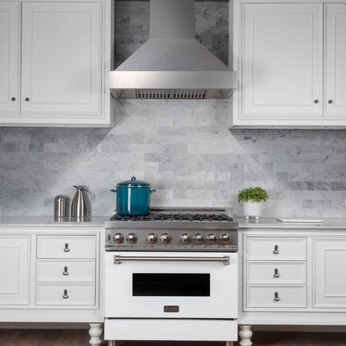 ZLINE 48 in. Kitchen Appliance Package with Satin Stainless Dual Fuel Range, Ducted Vent Range Hood and Tall Tub Dishwasher, 3KP-RASRH48-DWV