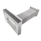 ZLINE 48 in. Wall Mount Range Hood Satin Stainless Steel White Matte Shell 400 CFM (8654WM-48)