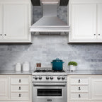 ZLINE 36 Inch Wall Mount Range Hood Satin Stainless Steel 400 CFM Ducted Designer Series (8656S-36)
