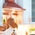 ZLINE 30 Inch Wall Mount Range Hood Copper Finish 400 CFM Convertible Ventilation (8KBC-30)