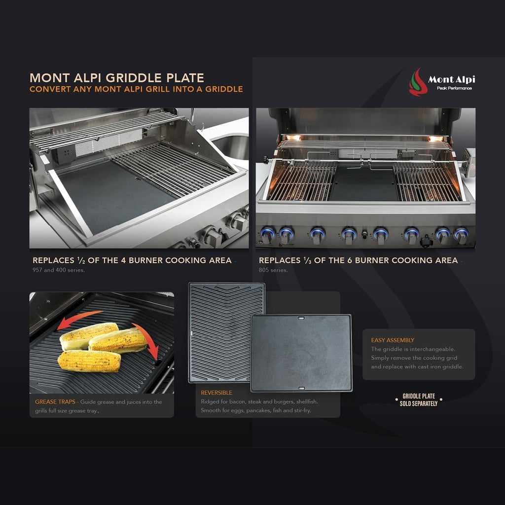 Mont Alpi 805 Deluxe Island Grill with Fridge Cabinet, MAi805-DFC