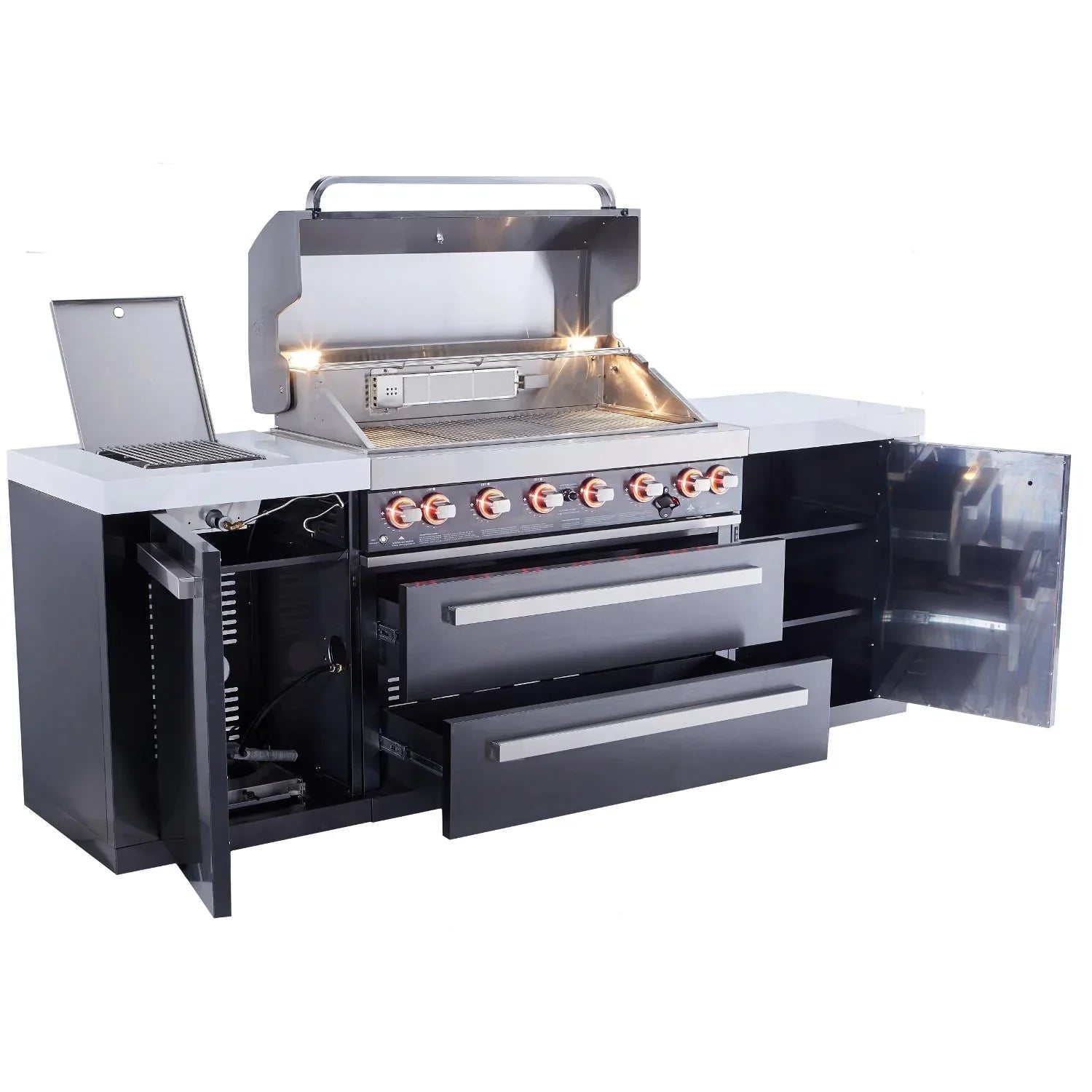 Mont Alpi 805 Black Stainless Steel Island Grill, MAi805-BSS