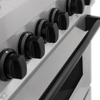 ZLINE Autograph 48 in. Legacy Dual Fuel Range with 7 Gas Burners and Double Electric Ovens (6.0 cu. ft.) in Satin Stainless Steel with Matte Black Accents – RASZ-SN-48-MB