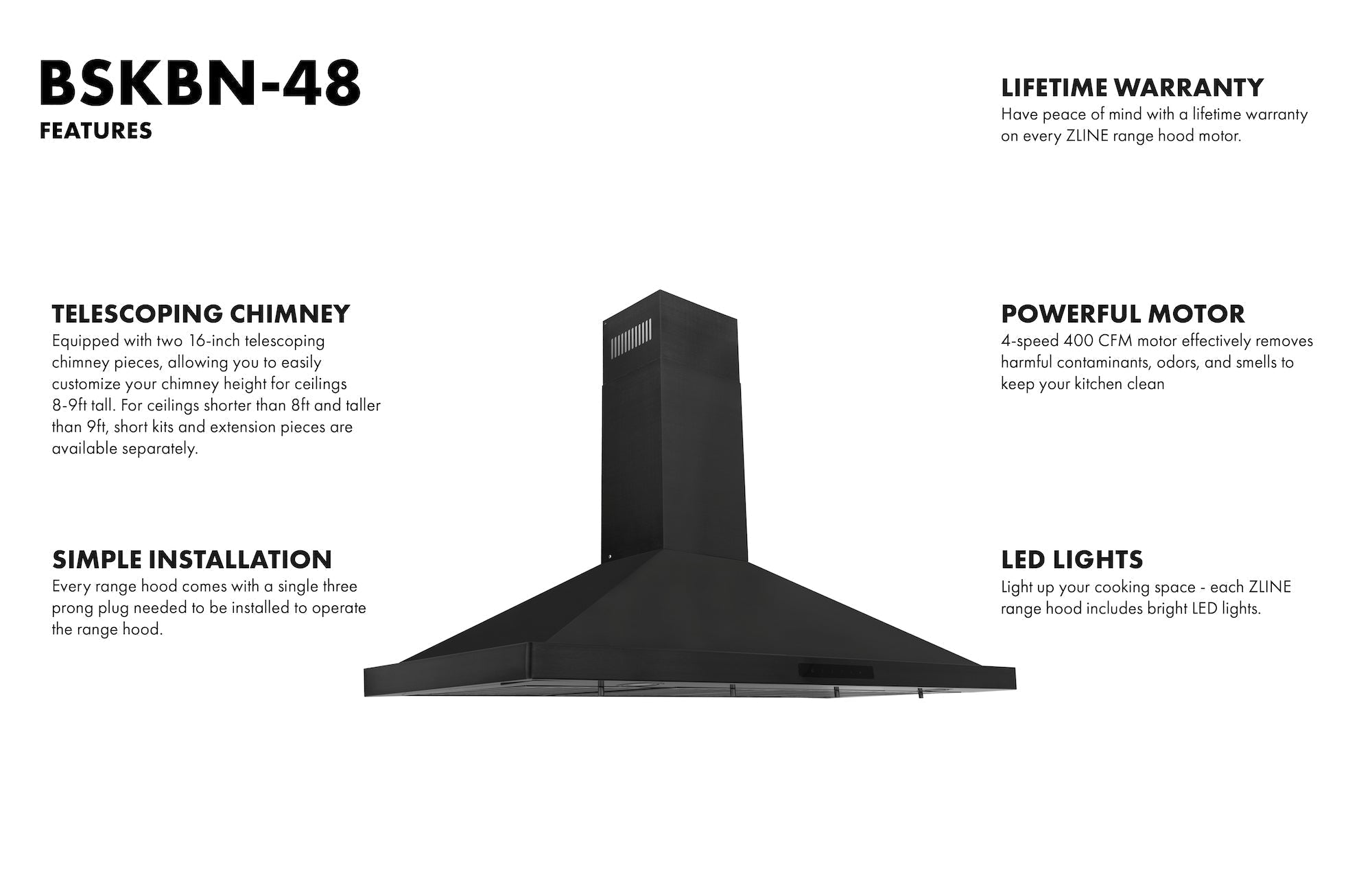 ZLINE Appliance Package - 48 in. Gas Range, Range Hood, Dishwasher in Black, 3KP-SGRBRH48-DW