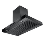 ZLINE 36 in. Island Mount Range Hood, Black Stainless Steel, 400 CFM Convertible Vent, LED Lighting (BSKE2iN-36)