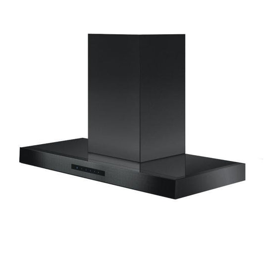 ZLINE 36 Inch Wall Mount Range Hood Convertible Vent Black Stainless Steel 400 CFM (BSKEN-36)