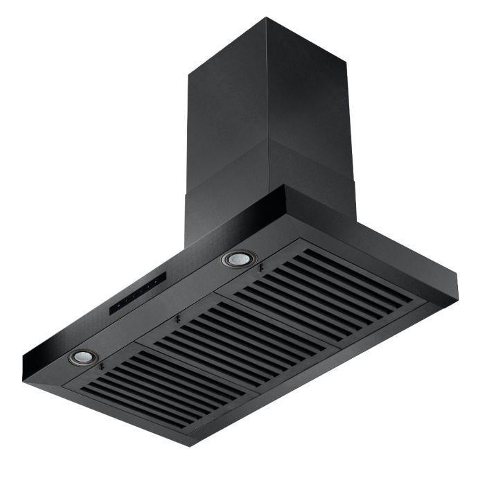 ZLINE 30 Inch Wall Mount Range Hood Convertible Vent 400 CFM Black Stainless Steel (BSKEN-30)