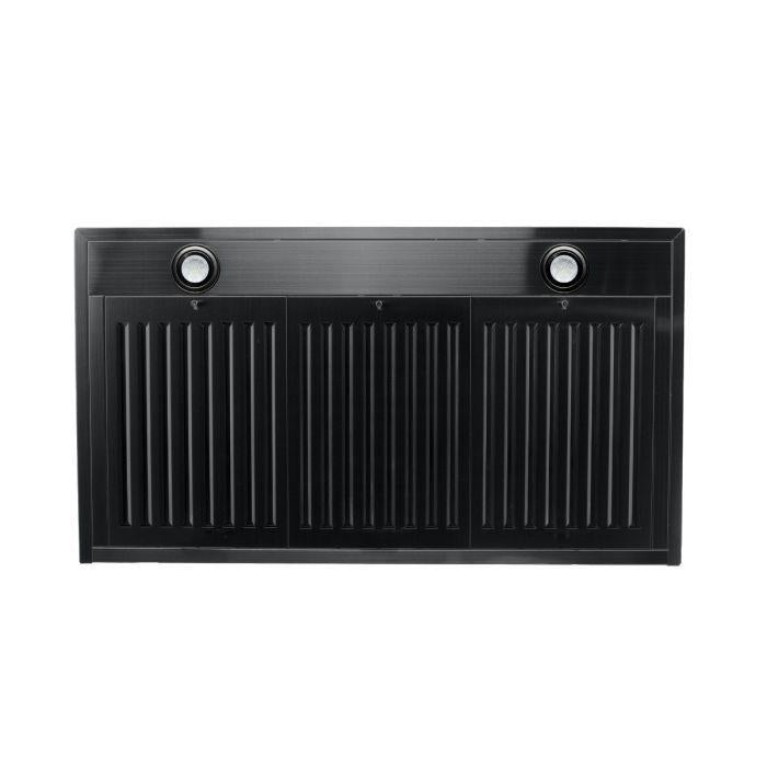 ZLINE 36 Inch Wall Mount Range Hood Convertible Vent Black Stainless Steel 400 CFM (BSKEN-36)