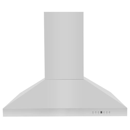 ZLINE 36 in Island Range Hood Stainless Steel Convertible Ducted/Ductless 4-Speed Fan (KL3i-36)
