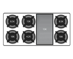 ZLINE 48 in Dual Fuel Range with 6 Sealed Brass Burners, Double Electric Convection Ovens, Satin Stainless Steel Door, 6.0 cu. ft. Total Capacity (RAS-SN-BR-48)