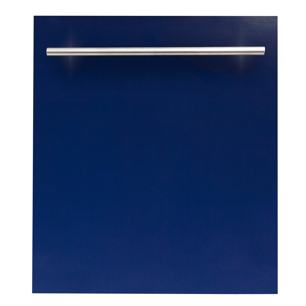 ZLINE 24 in. Top Control Dishwasher in Blue Gloss and Modern Handle, DW-BG-H-24